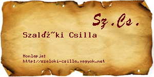 Szalóki Csilla névjegykártya