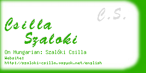 csilla szaloki business card